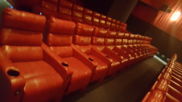 RED powered leather recliners!